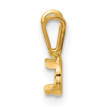 14ky 4mm Round Bezel Pendant Setting — alternate view