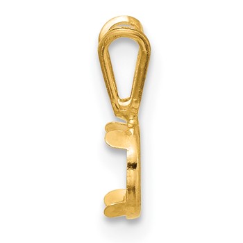 14ky 5mm Round Bezel Pendant Setting — alternate view