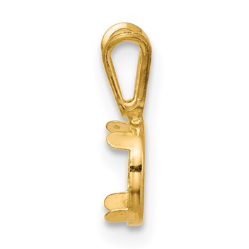 14ky 6mm Round Bezel Pendant Setting — alternate view