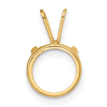 14ky 8mm Round Bezel Pendant Setting