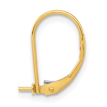 14k Single 2.25mm Leverback Pearl Earring Mounting