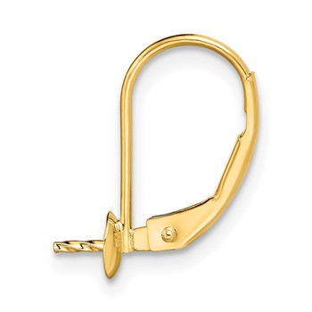 14k Single 4.0mm Leverback Pearl Earring Mounting