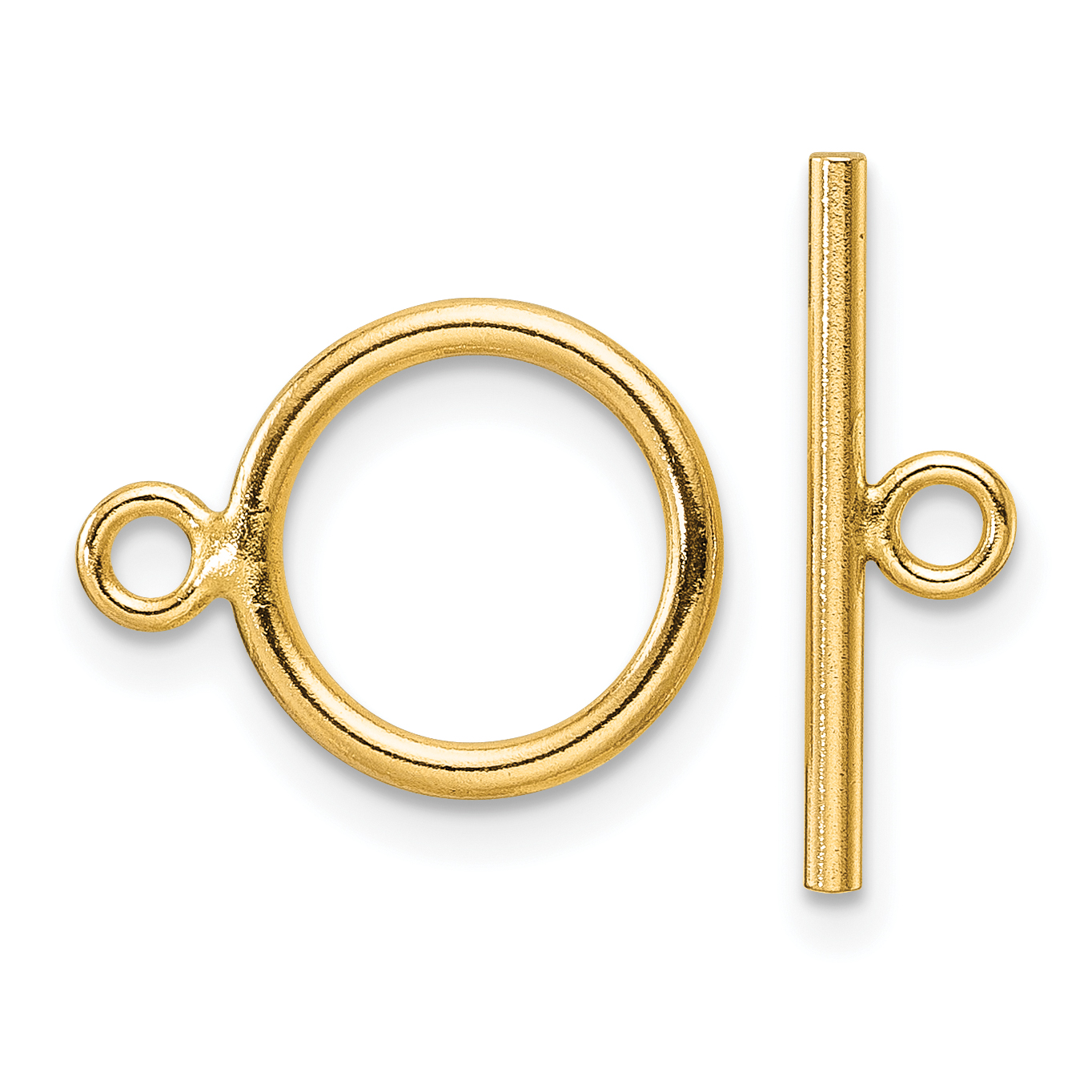 Herco 18K Polished T-Bar and Ring Clasp Set - Quality Gold