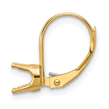 14k Single 3.50mm .16ct Diamond Leverback Earring Mounting