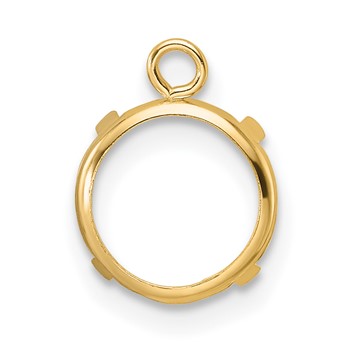 14k Single 8mm Round Low Wall Earring Dangle Mounting