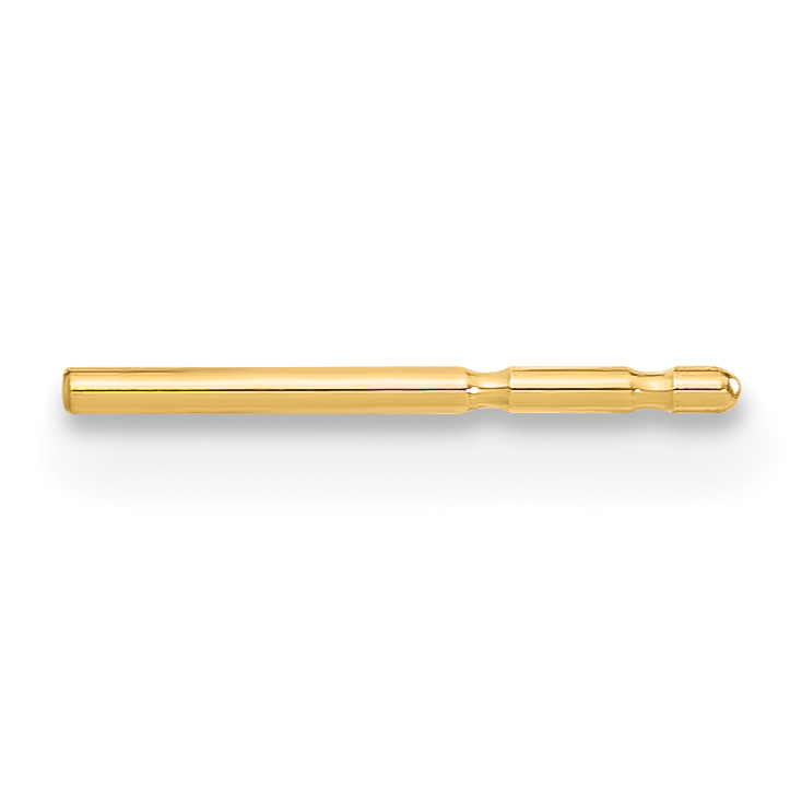 14k Single Double Notched Friction Earring Post