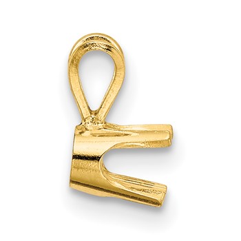 14ky Round 4-Prong Medium Weight .03ct. Pendant Setting — alternate view