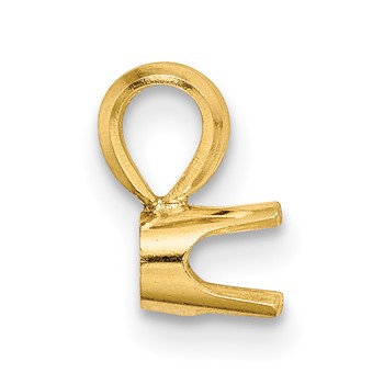 14ky Round 4-Prong Heavy Weight .10ct. Pendant Setting — alternate view