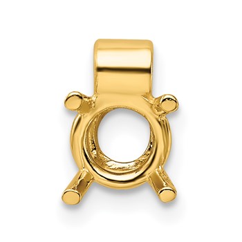14ky Round 4-Prong with Tube Bail 6.5mm Pendant Setting
