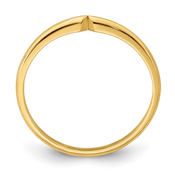 14ky 4 prong 1/2 round Very Lightweight Shank Sz 7 — alternate view