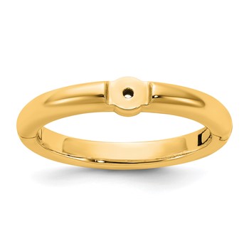 14ky CLIQ Low Profile mm Hinged Peg Set Engagement Ring Mounting