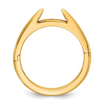 14ky CLIQ Hinged Cathedral Solitaire Peg Set Engagement Ring Mounting — alternate view