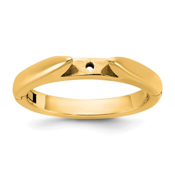 14ky CLIQ Hinged Cathedral Solitaire Peg Set Engagement Ring Mounting