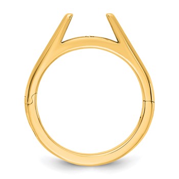 14ky CLIQ Hinged Cathedral Solitaire Peg Set Engagement Ring Mounting — alternate view