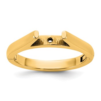 14ky CLIQ Hinged Cathedral Solitaire Peg Set Engagement Ring Mounting