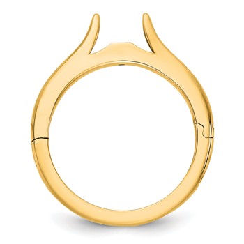 14ky CLIQ Hinged Cathedral Solitaire Peg Set Engagement Ring Mounting — alternate view