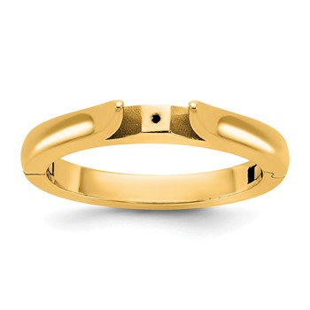 14ky CLIQ Hinged Cathedral Solitaire Peg Set Engagement Ring Mounting