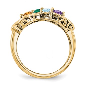 14KY AAA Diamond Family Ring — alternate view