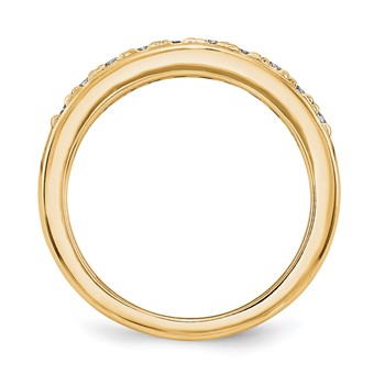 14KY AAA Diamond Wedding Band — alternate view