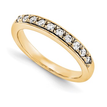 14KY AAA Diamond Wedding Band