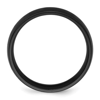 Chisel Black Zirconium Polished 6mm Band — alternate view