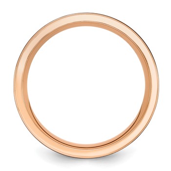 Chisel Black Zirconium Brushed and Polished Rose IP-plated 8mm Band — alternate view