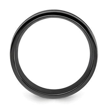 Chisel Black Zirconium Brushed and Polished Rose IP-plated 8.00mm Band — alternate view