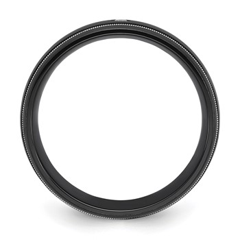 Chisel Black Zirconium Brushed with CZ 8mm Band — alternate view